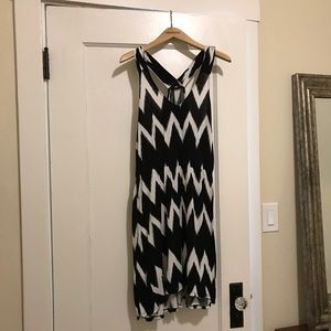 H&M Black and White Racerback Dress